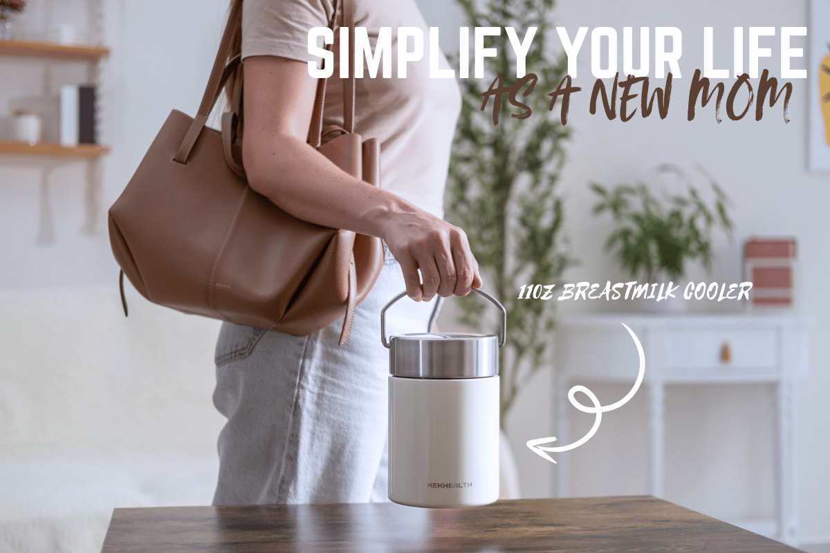 Compact breast milk cooler for short outings and errands