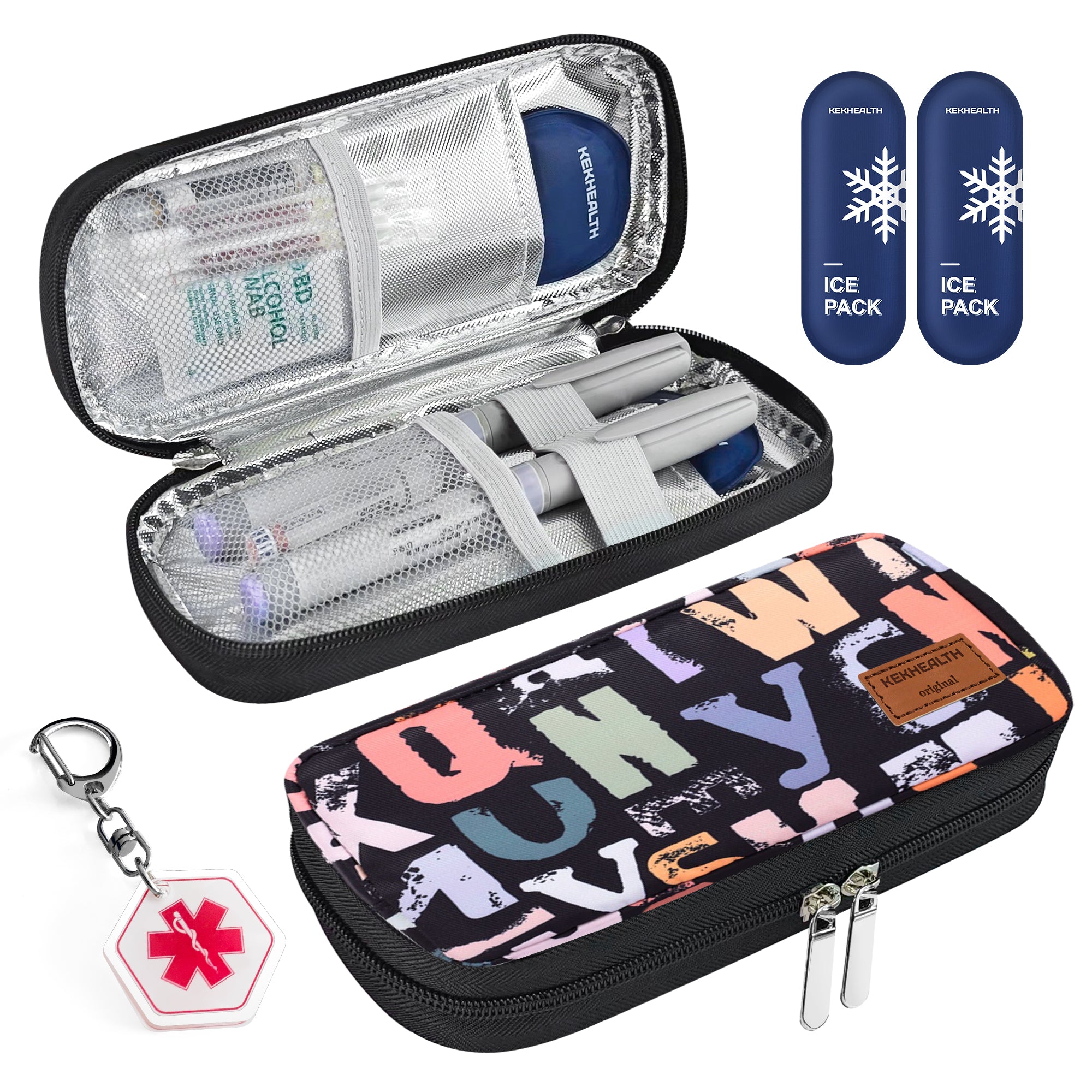 6H Soft Insulin Cooler Travel Bag (Graffiti)