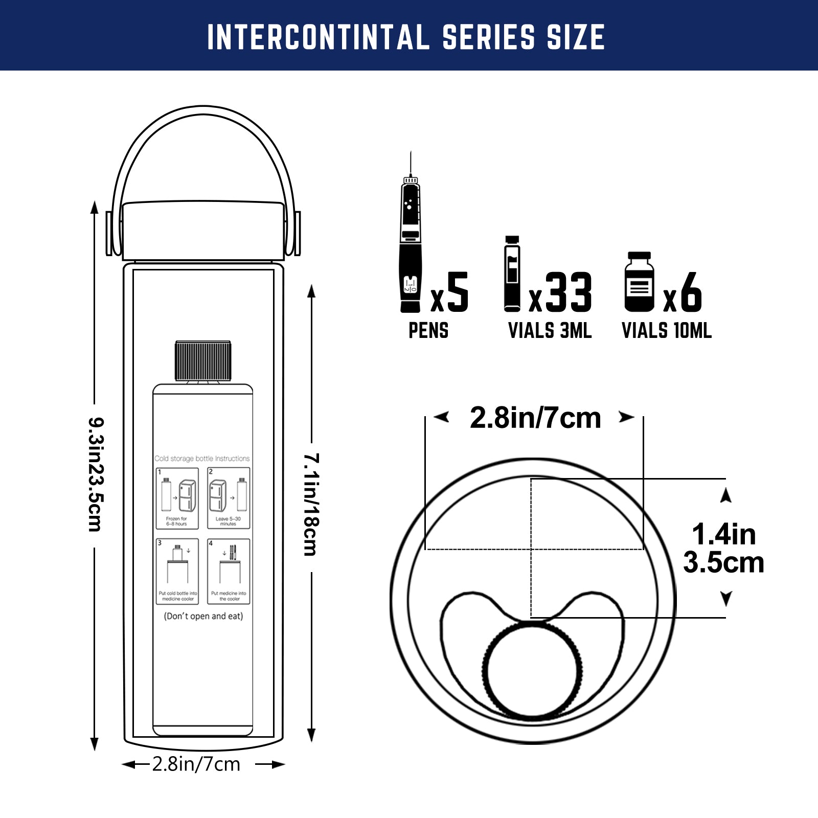 Intercontinental Series 5 Pens Insulin Cooler (BC-B002-Orange)