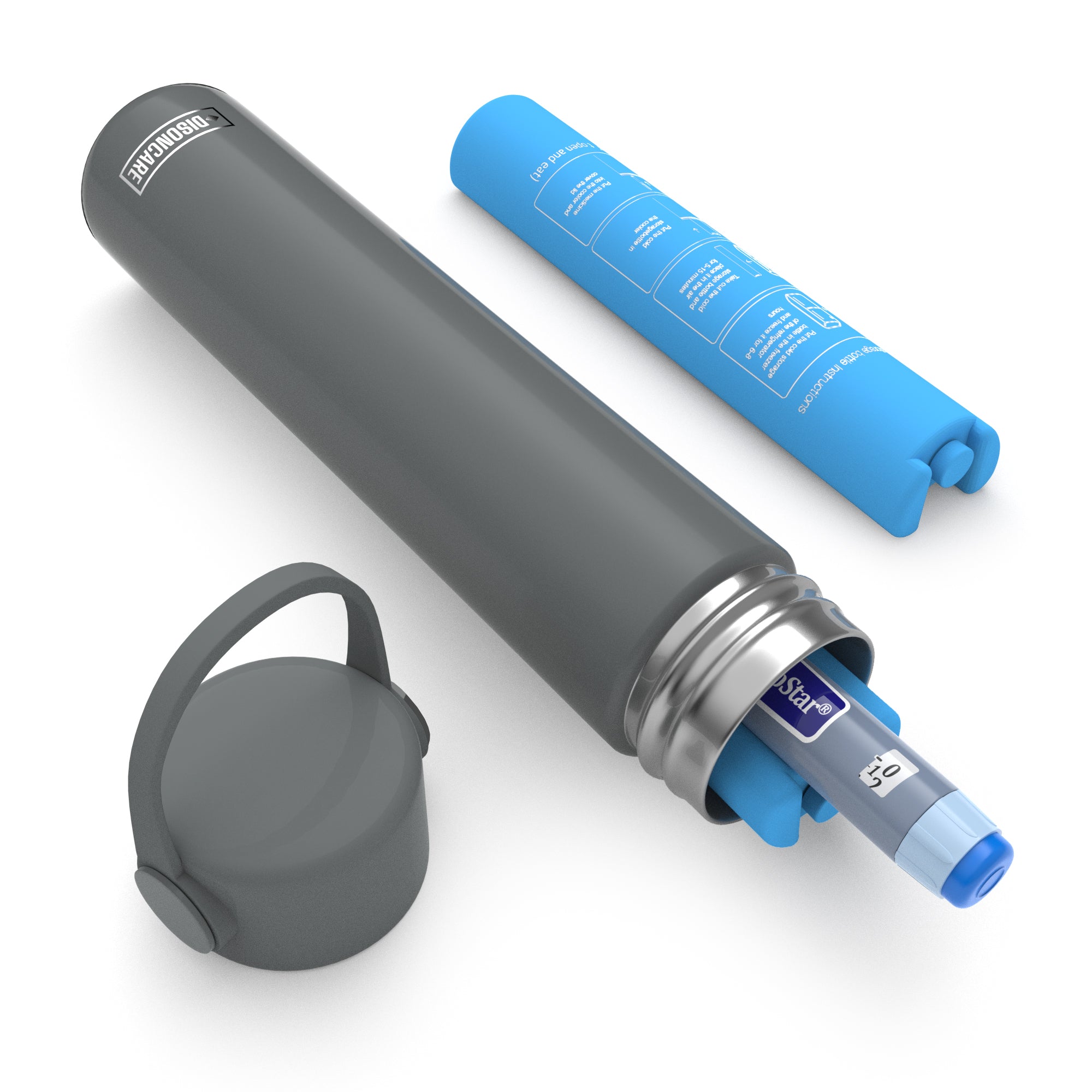 Holiday Series 1 Pen Insulin Cooler (BC-B005-Gray)