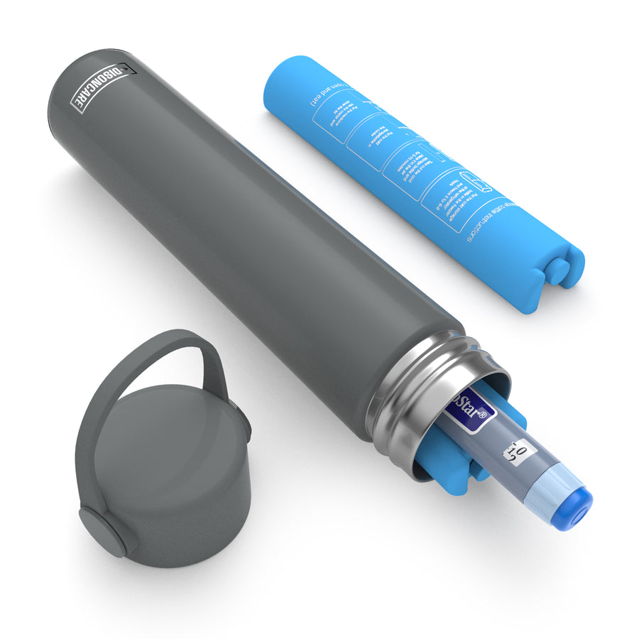 Holiday Series 1-Pen Insulin Cooler Travel Case (BC-B005-Gray)