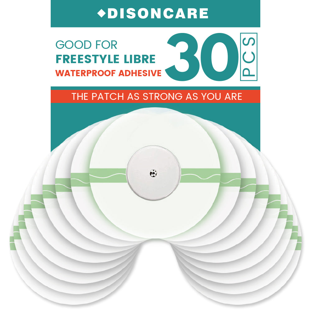 DISONCARE Toppe adesive Freestyle per Libre -30 pezzi (trasparenti)