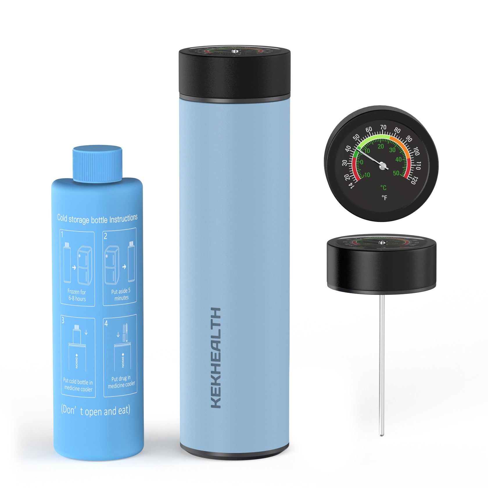 Odyssey Series 3 Pens Large Dial Mechanical Thermometer Insulin Cooler (BC-B006-Serentity)