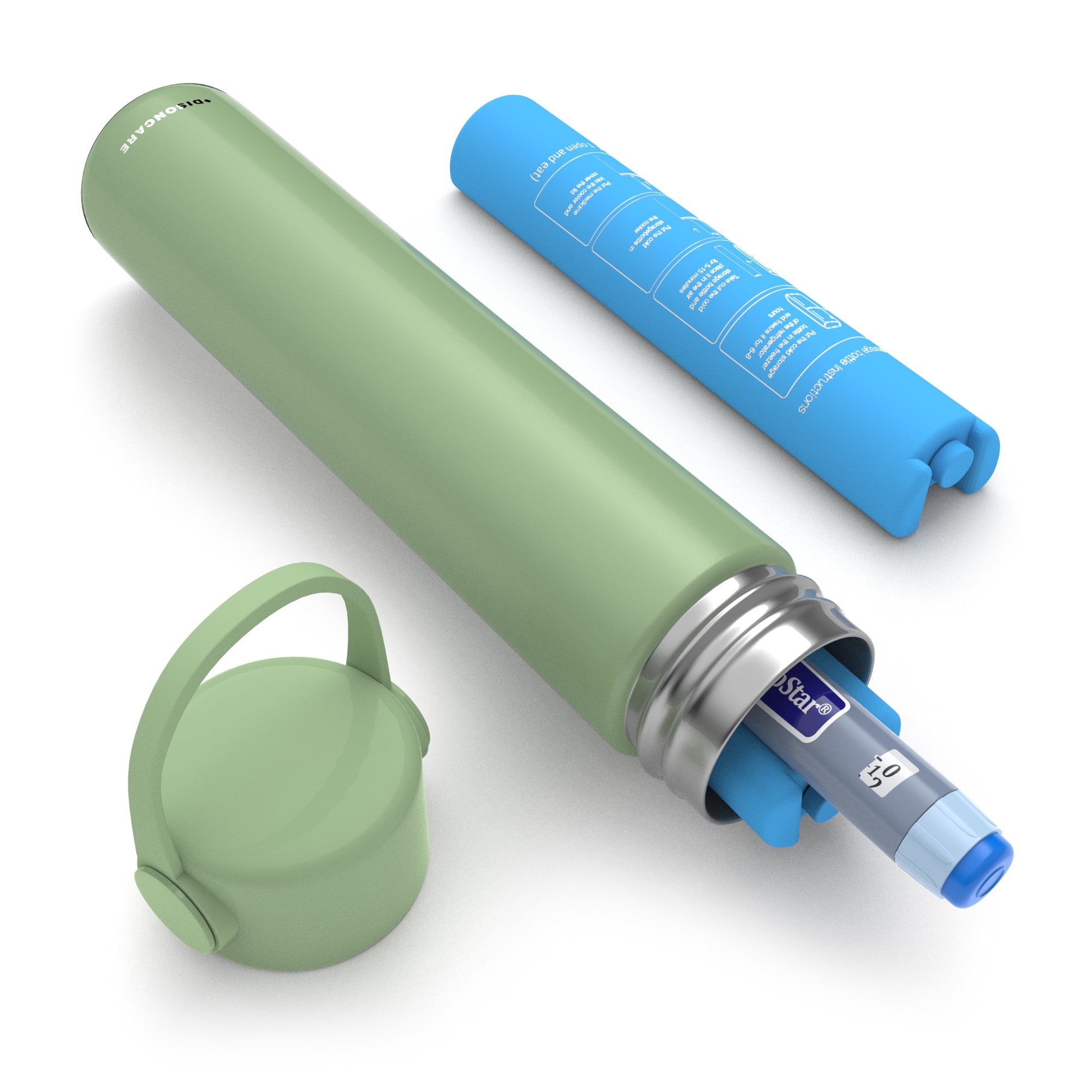 Holiday Series 1 Pen Insulin Cooler (BC-B005-Apple green)