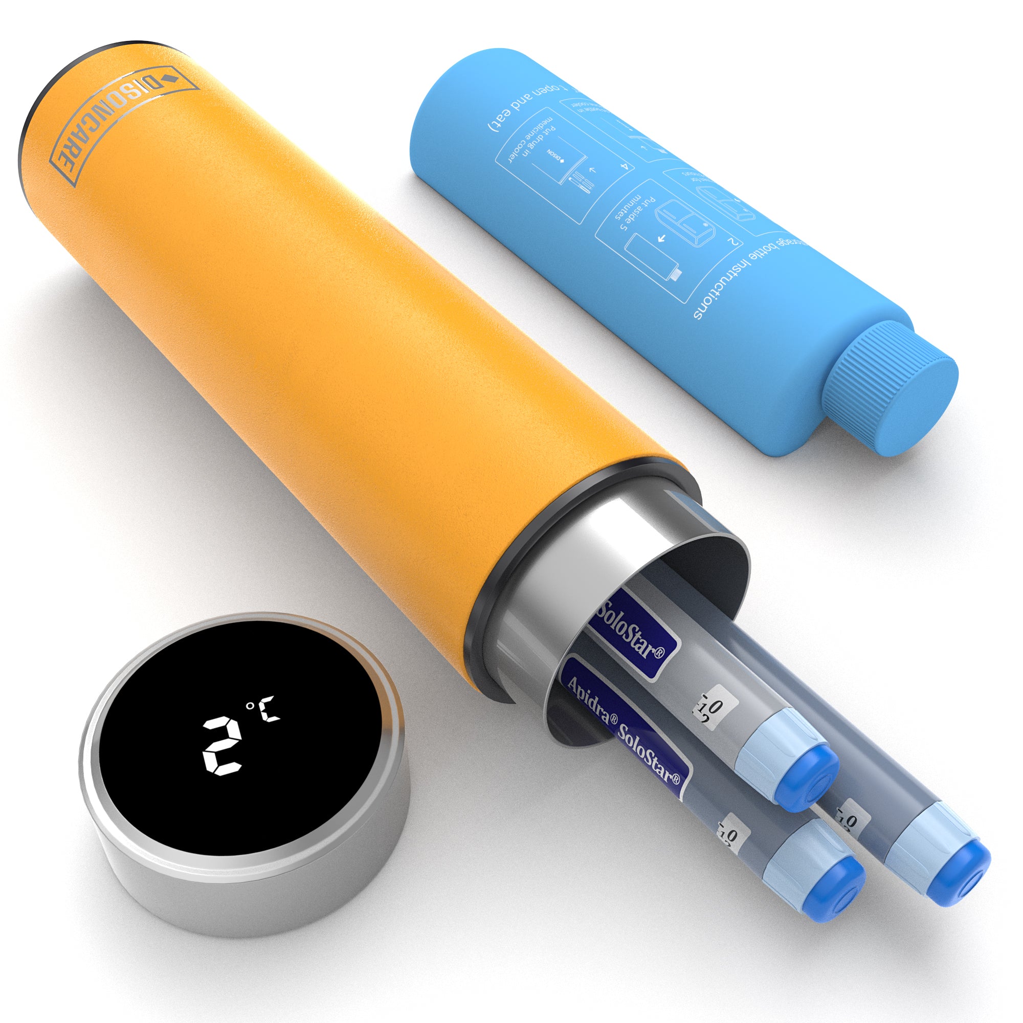 Odyssey Series 3 Pens LED Insulin Cooler (BC-B004-Alpine yellow)