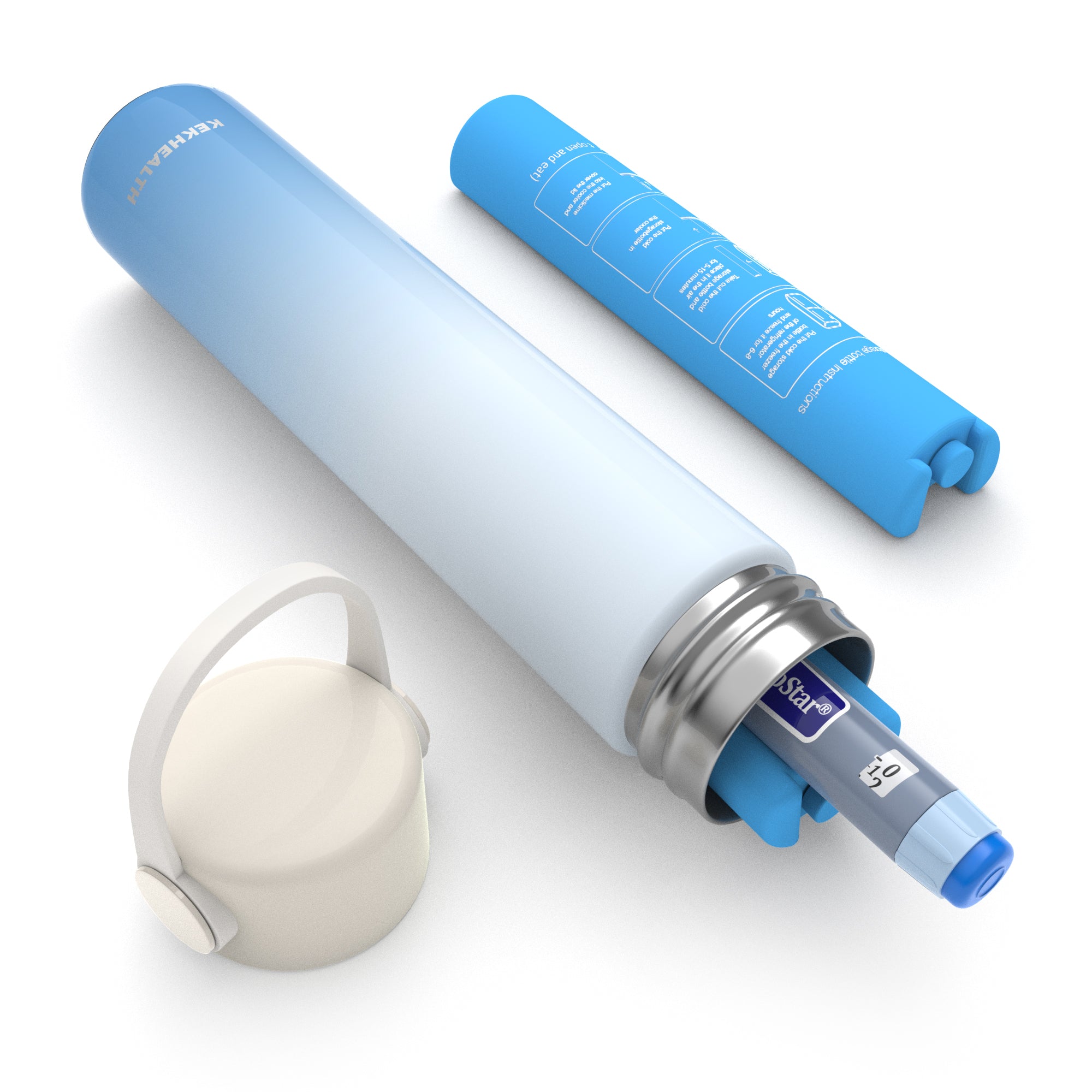 Holiday Series 1 Pen Insulin Cooler (BC-B005-Azure Blue)