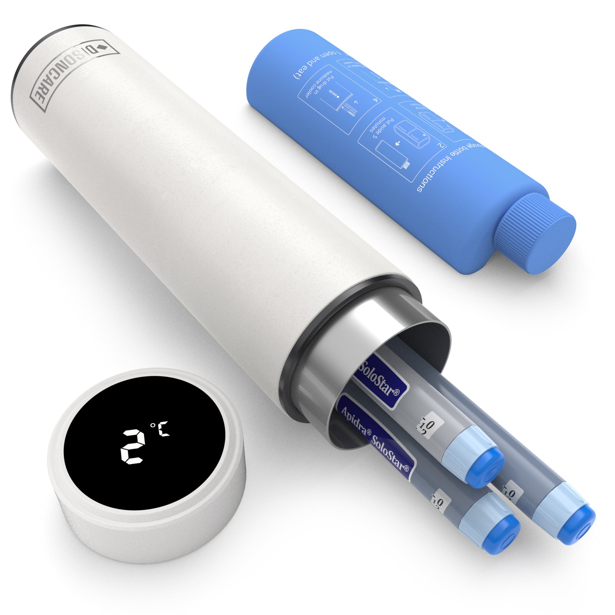 Odyssey Series 3 Pens LED Insulin Cooler (BC-B004-White)