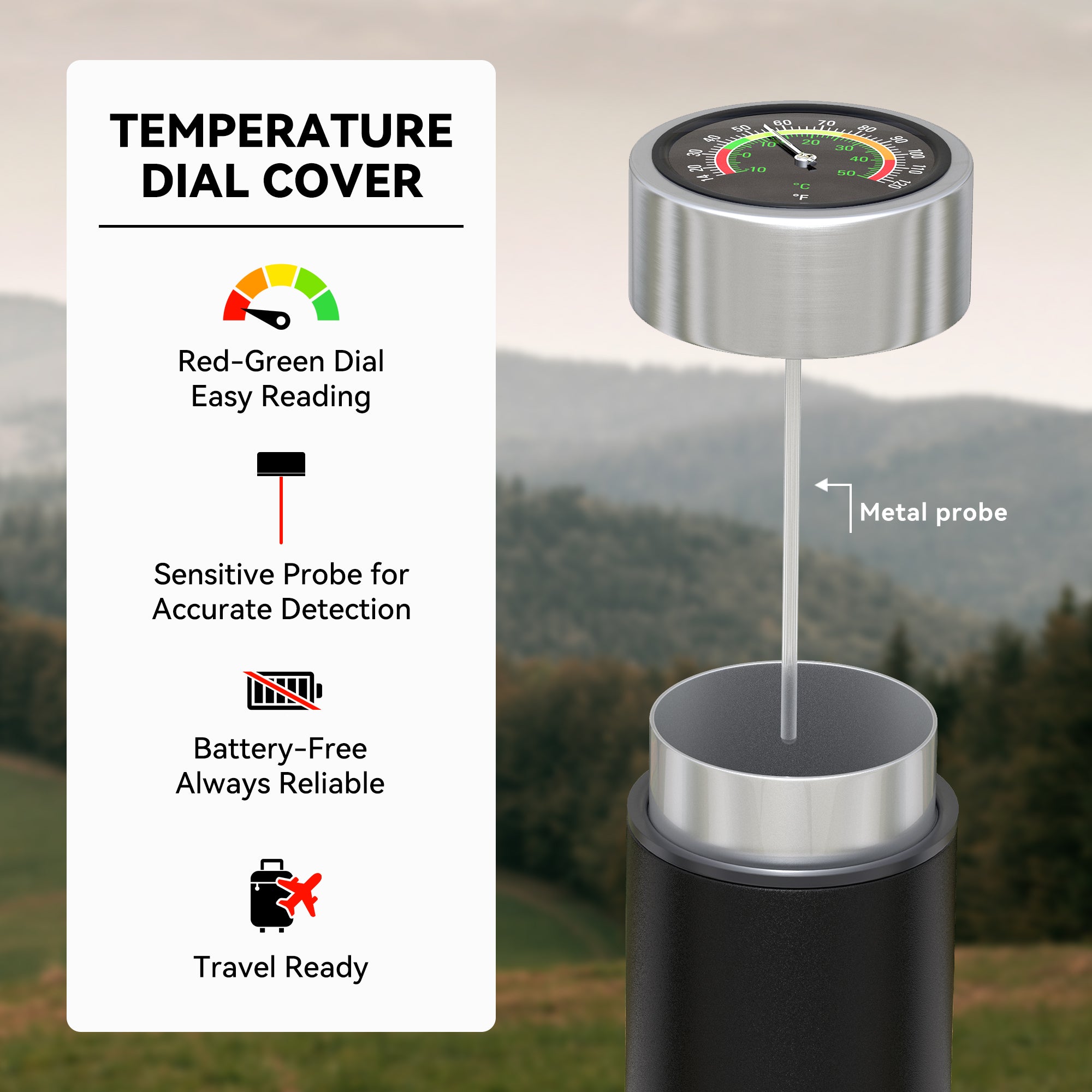 Odyssey Series 3 Pens Large Dial Mechanical Thermometer Insulin Cooler (BC-B006-NEW black)