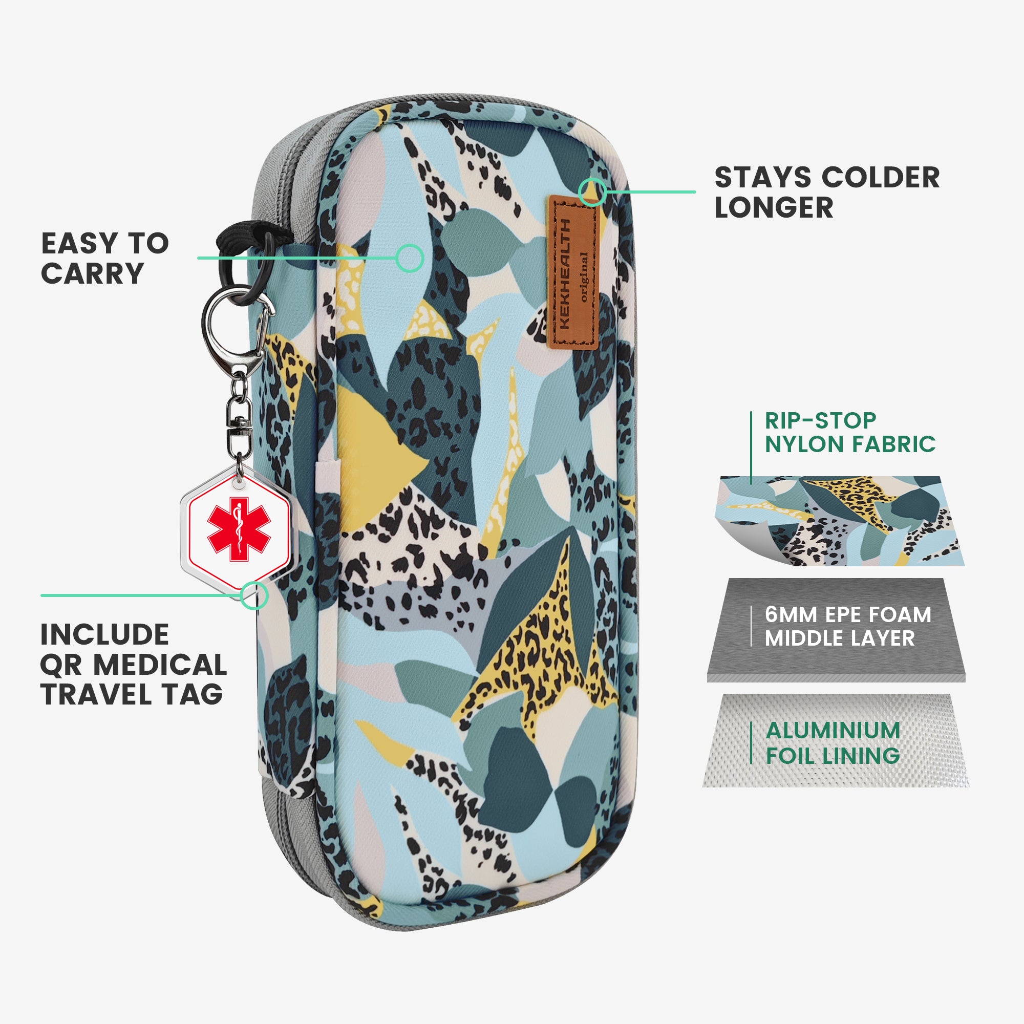 6H Soft Insulin Cooler Travel Bag (Shine)