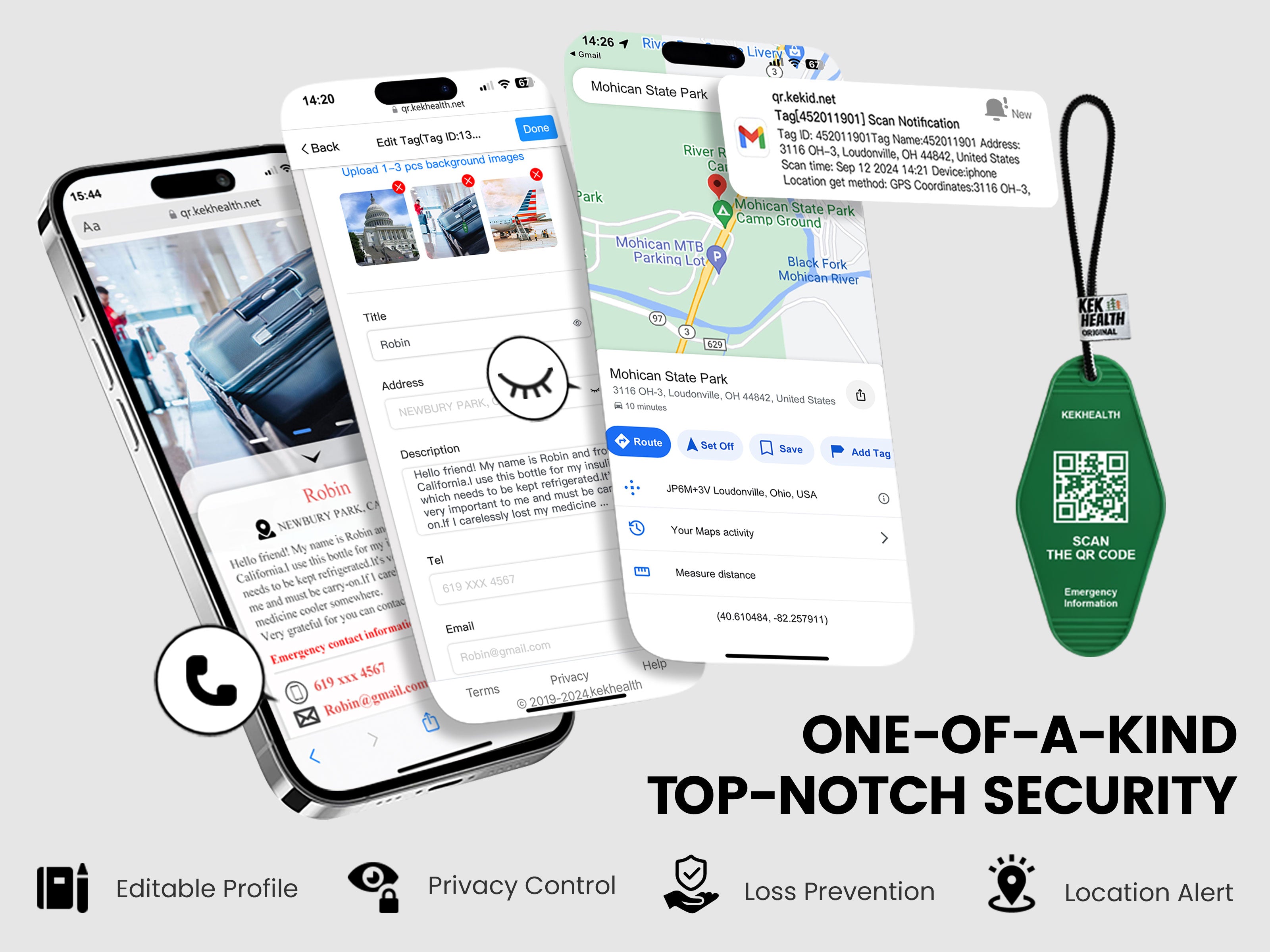 Epipen Inside Carry Case Medical Alert ID TAG(2PCS)