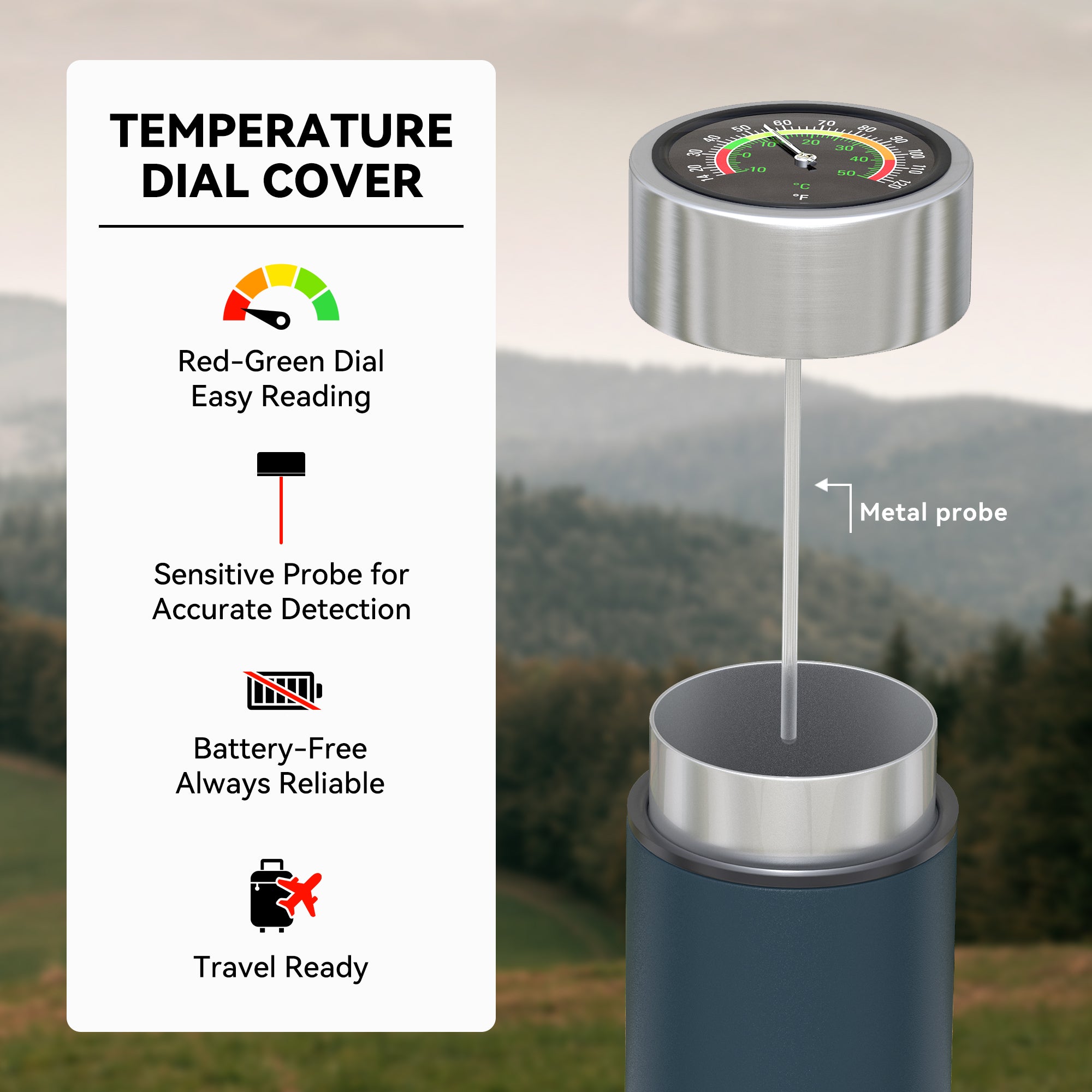 Odyssey Series 3 Pens Large Dial Mechanical Thermometer Insulin Cooler (BC-B006-NEW blue)