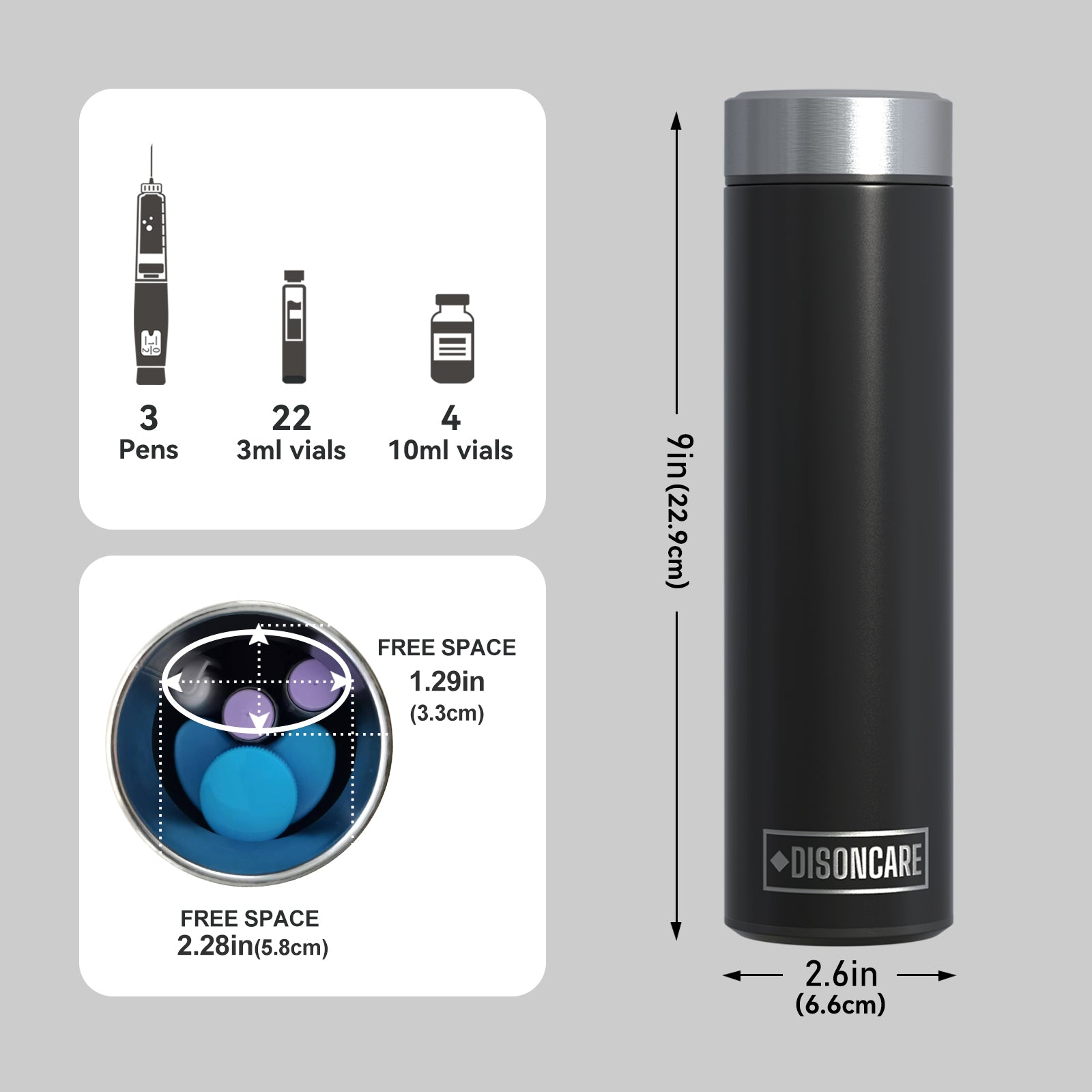 Odyssey Series 3 Pens Insulin Cooler (BC-B001-Black)