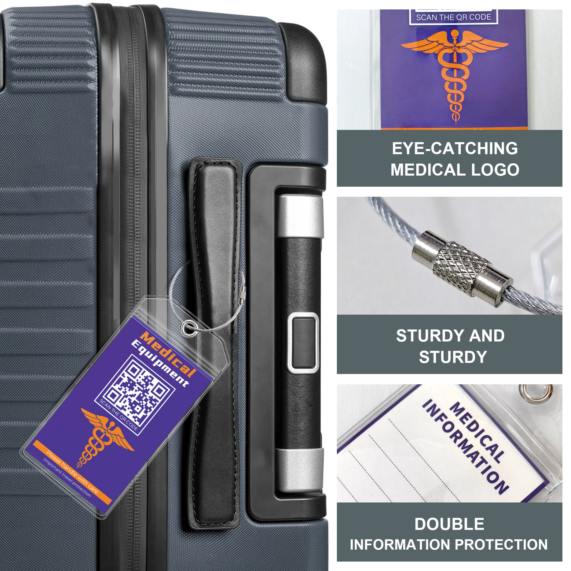 Medical Equipment Luggage Tag for Travel (6PCS)