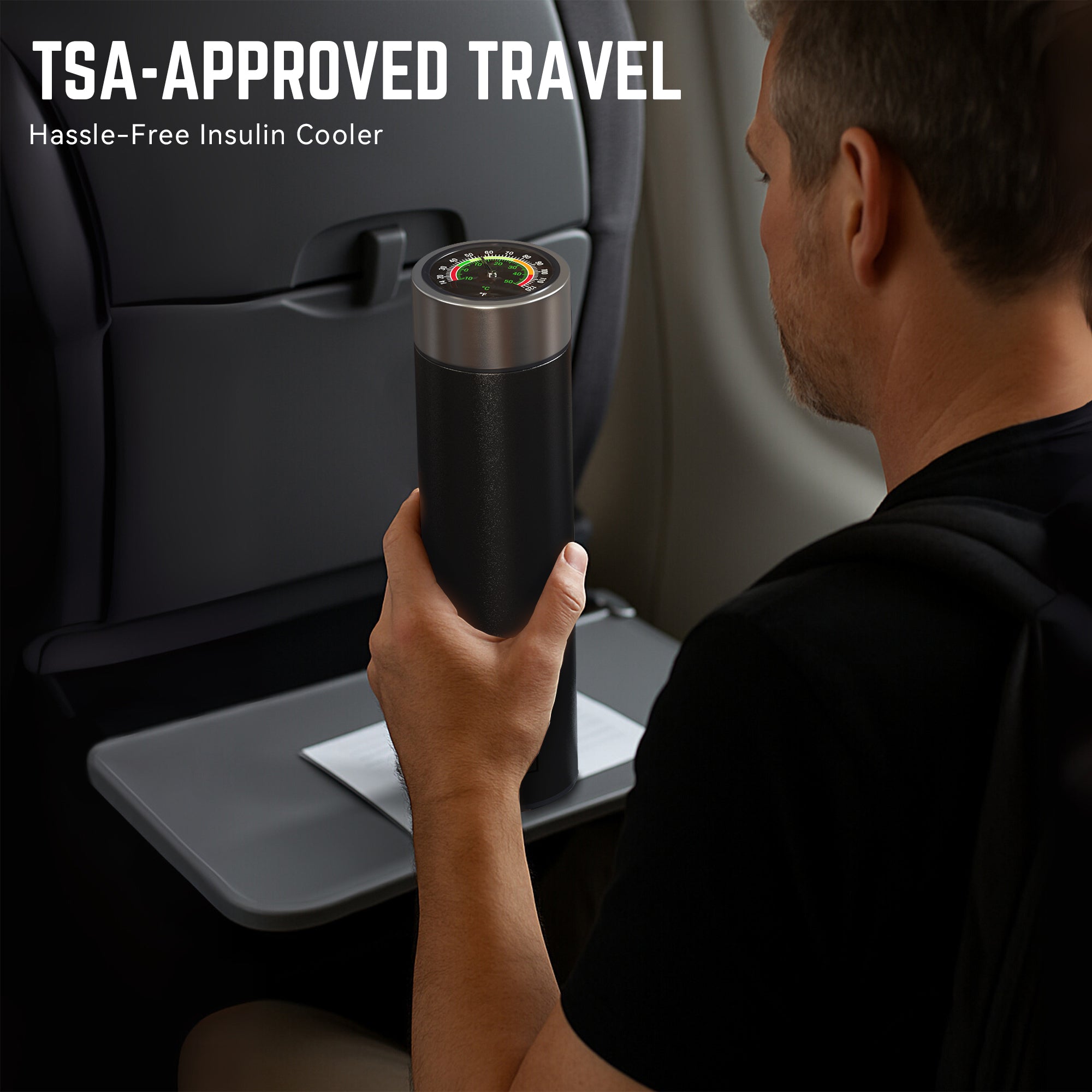 60H LED-Kühler für 3 Insulin- und Medikamentenstifte (BC-B004 Citron)