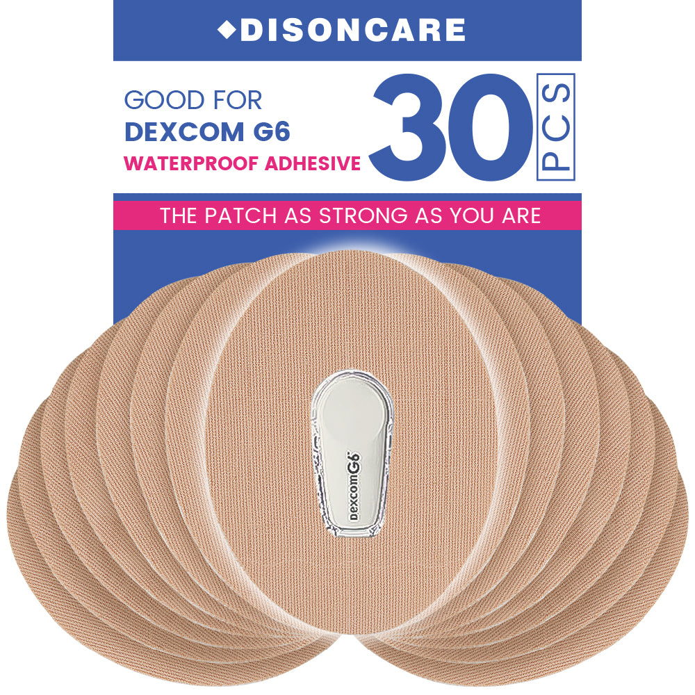 Patch adesive CGM per Dexcom G6-30 pezzi (marrone chiaro)