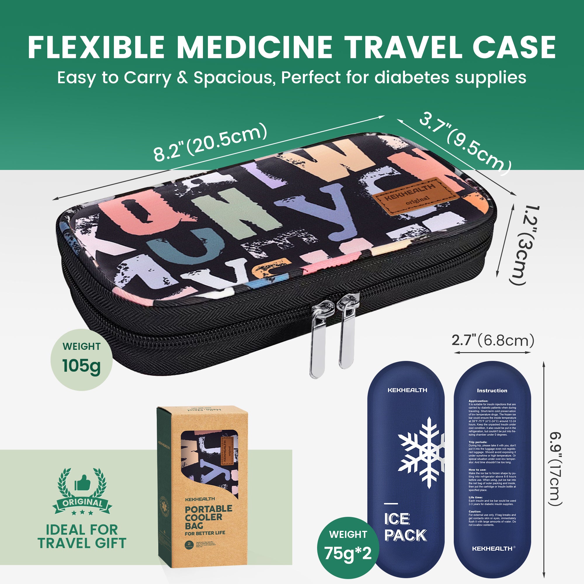 6H Soft Insulin Cooler Travel Bag (Graffiti)