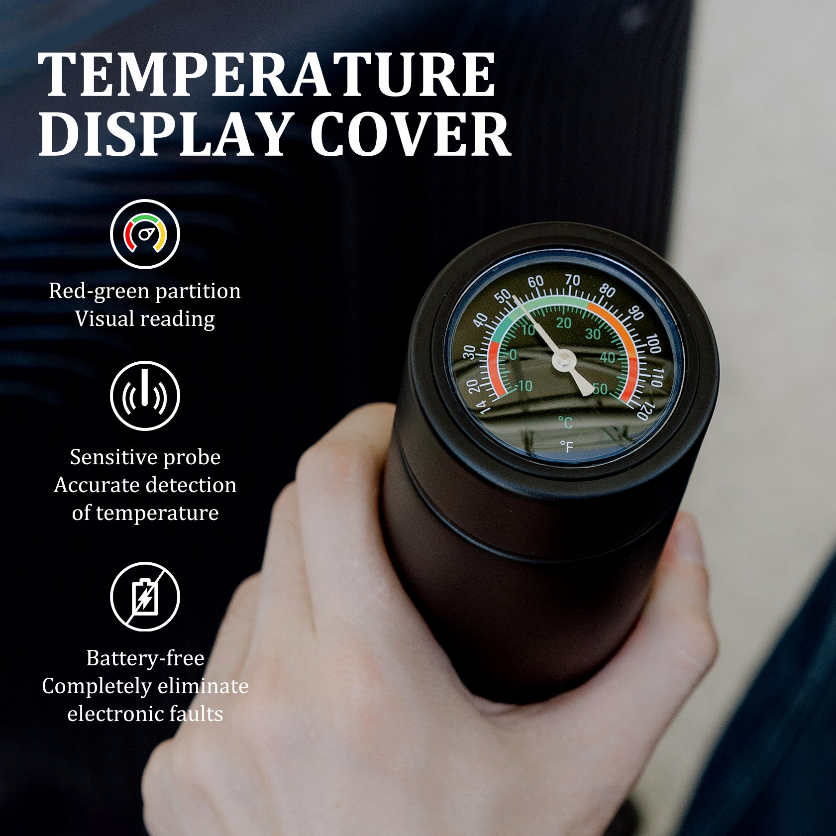 Odyssey Series 3 Pens Large Dial Mechanical Thermometer Insulin Cooler (BC-B006-Black)