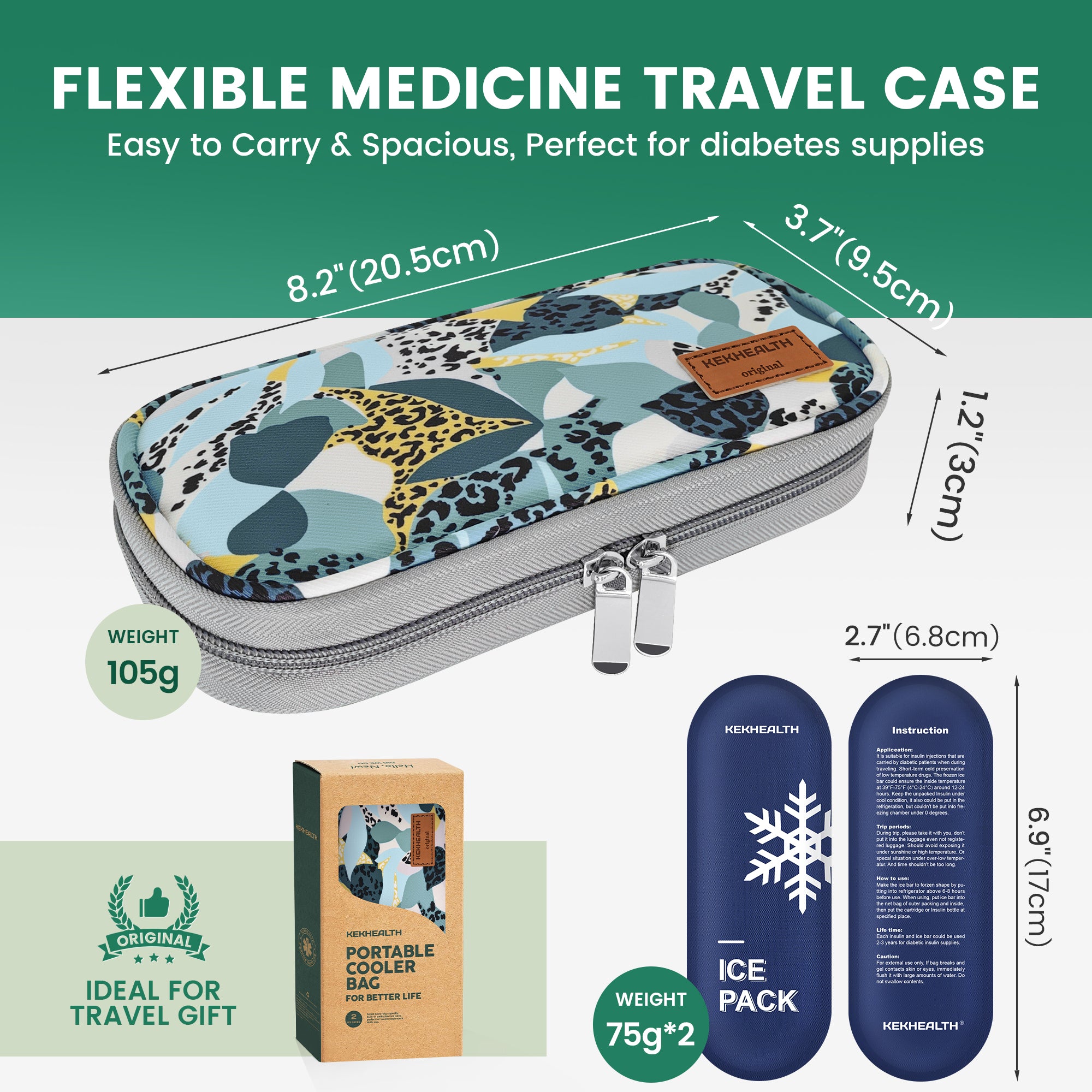 6H Soft Insulin Cooler Travel Bag (Shine)