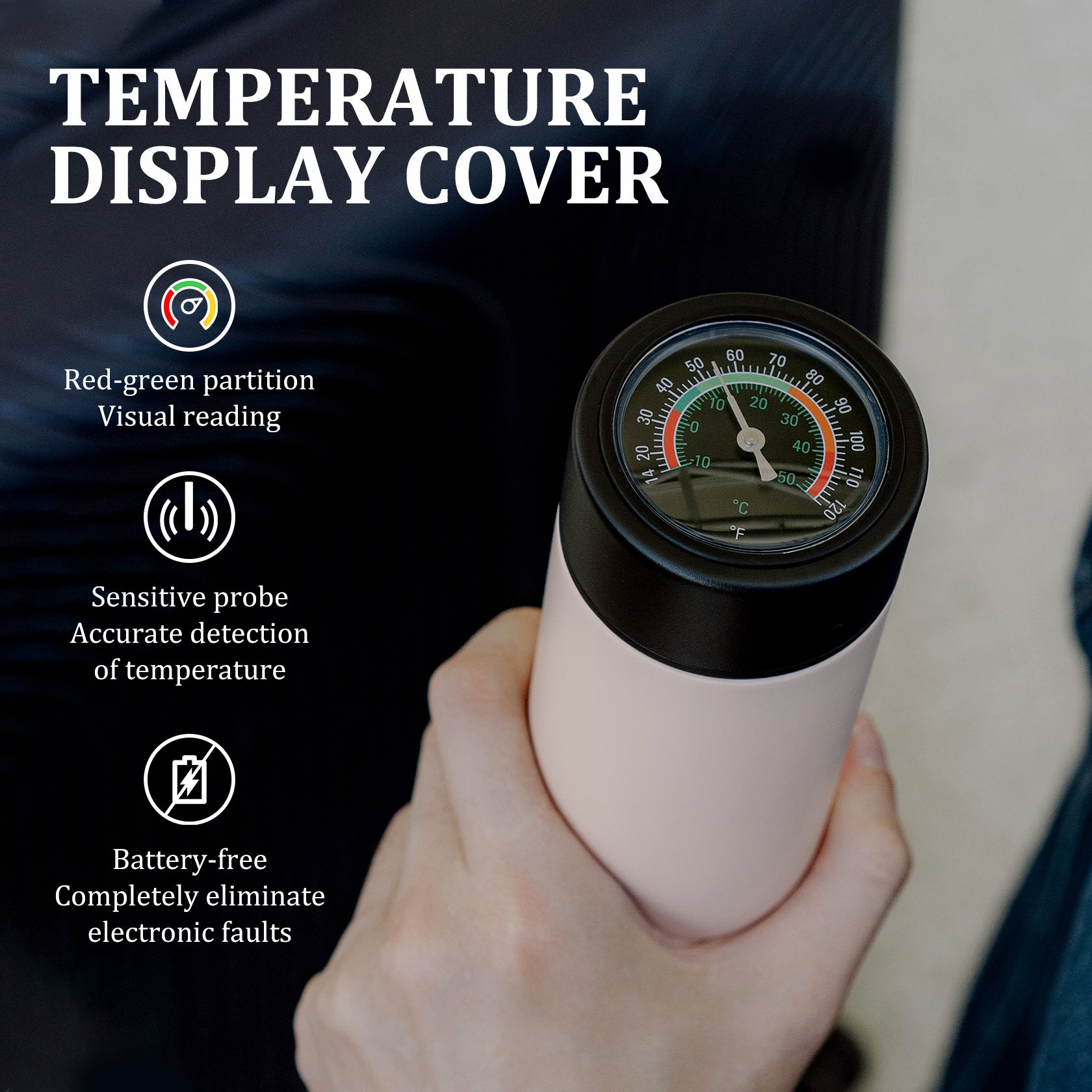Odyssey Series 3 Pens Large Dial Mechanical Thermometer Insulin Cooler (BC-B006-Rose Quartz)