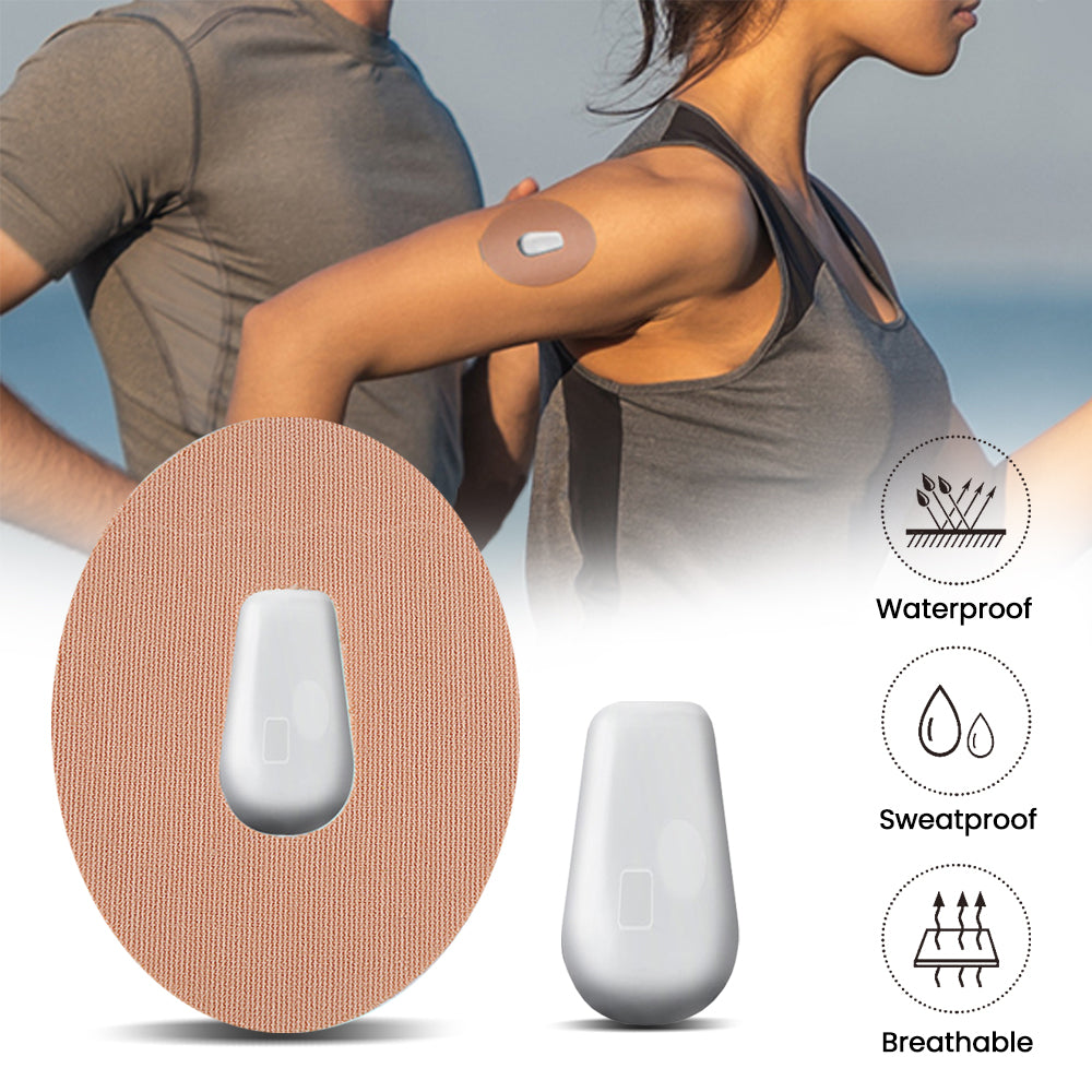 Patch adesive CGM per Dexcom G6-30 pezzi (marrone chiaro)
