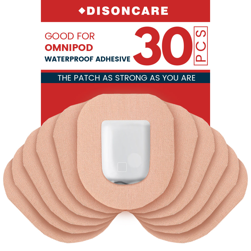 Toppe adesive CGM per Omnipod-30 pezzi (marrone chiaro)
