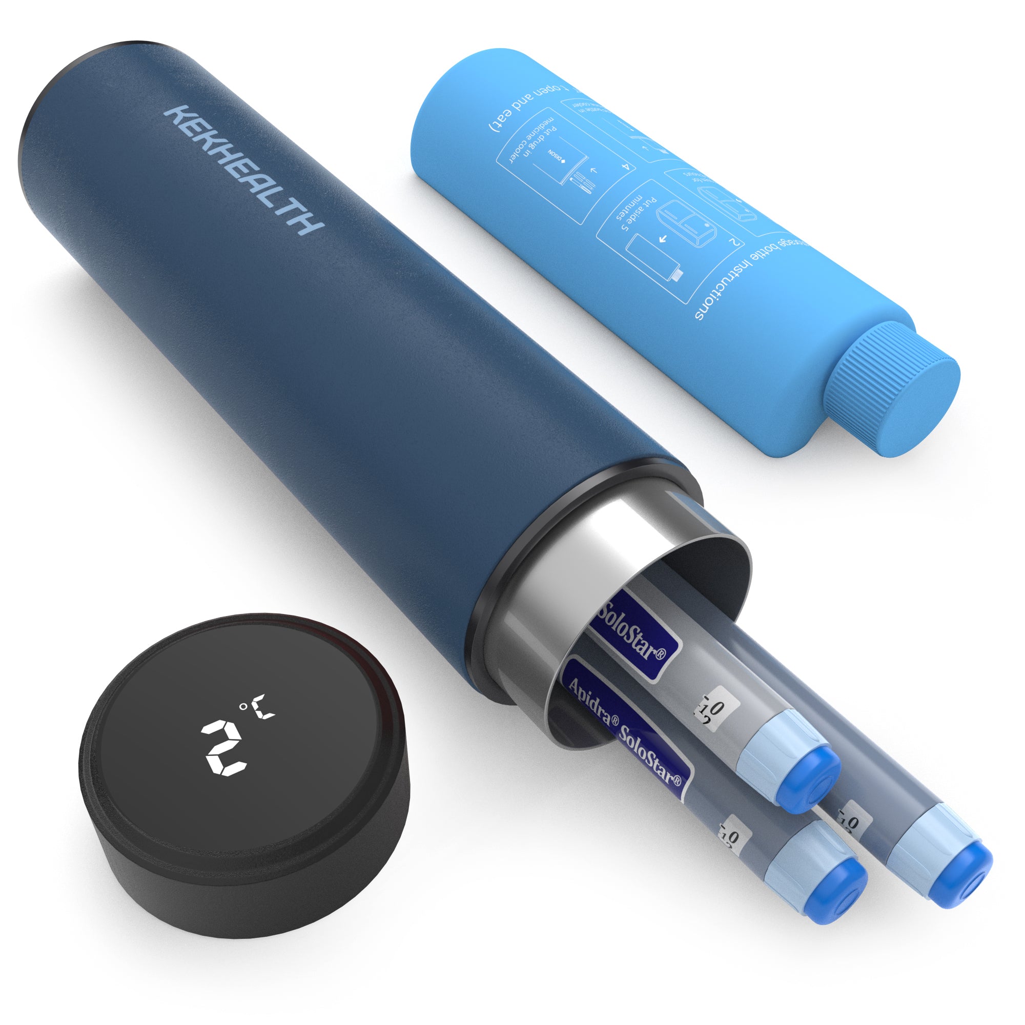 Odyssey Series 3 Pens LED Insulin Cooler (BC-B004-Navy Blue)