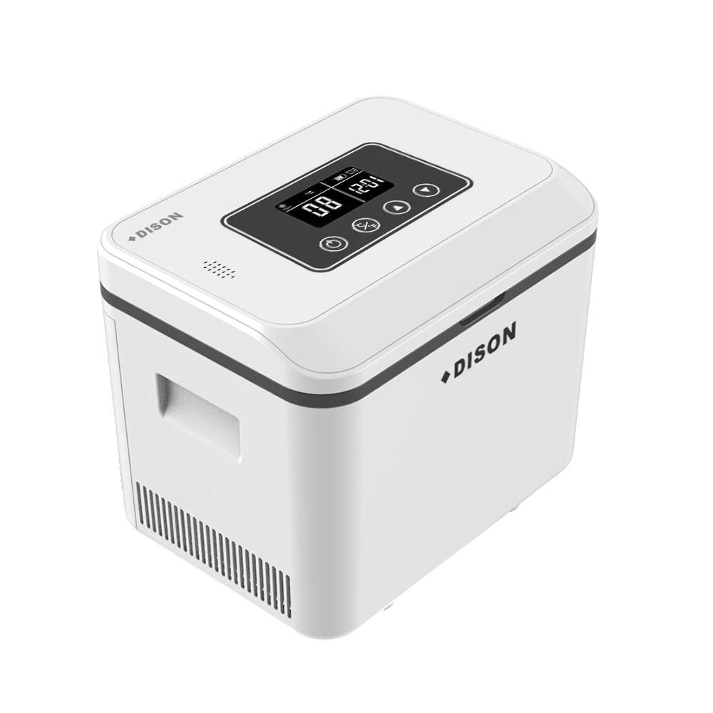 DISONCARE Super Capacity Battery Powered Mini Fridge,Travel Insulin Fridge,Medicine Cooler, 1Batteries (16000mah)