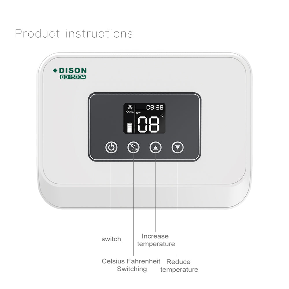 DISONCARE Super Capacity Battery Powered Mini Fridge,Travel Insulin Fridge,Medicine Cooler, 1Batteries (16000mah)
