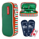 DISONCARE Insulin Cooler Travel Case Diabetic Medication Cooler for Insulin Pens and Other Colorful Diabetic Supplies with Ice Packs and Insulation Liner---GREEN