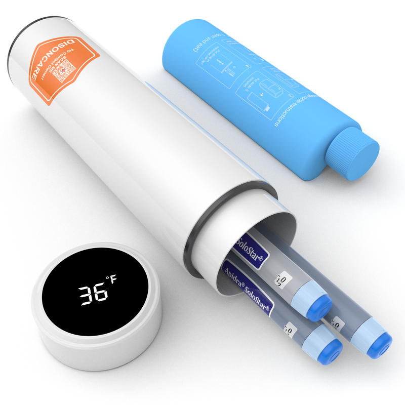 Refroidisseur d'insuline et de médicaments LED 60H 4 stylos (BC-B004 blanc)