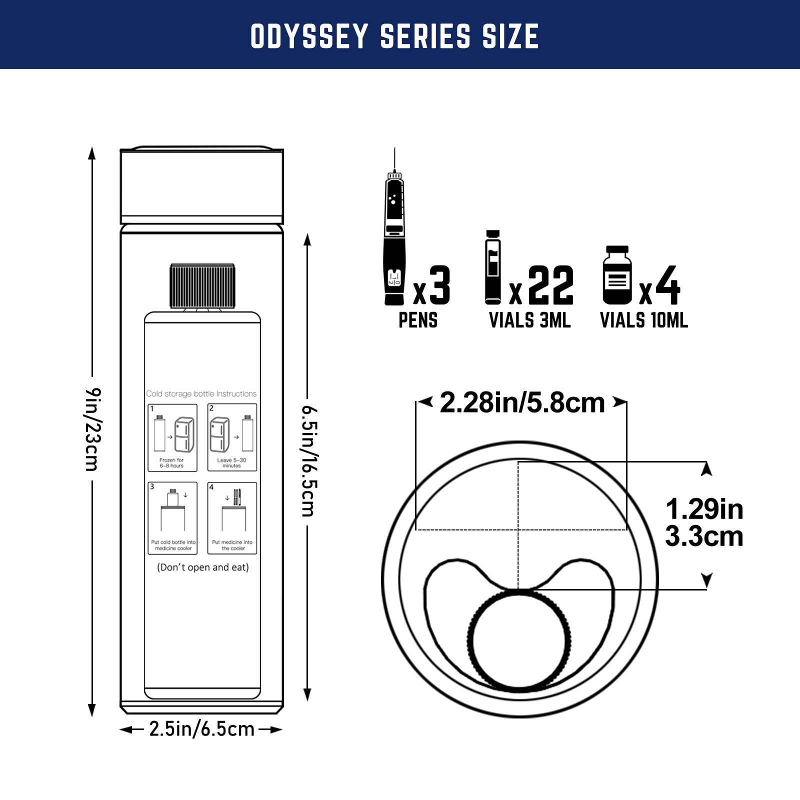 Odyssey Series 3 Pens LED Insulin Cooler (BC-B004-Monstera Leaf)