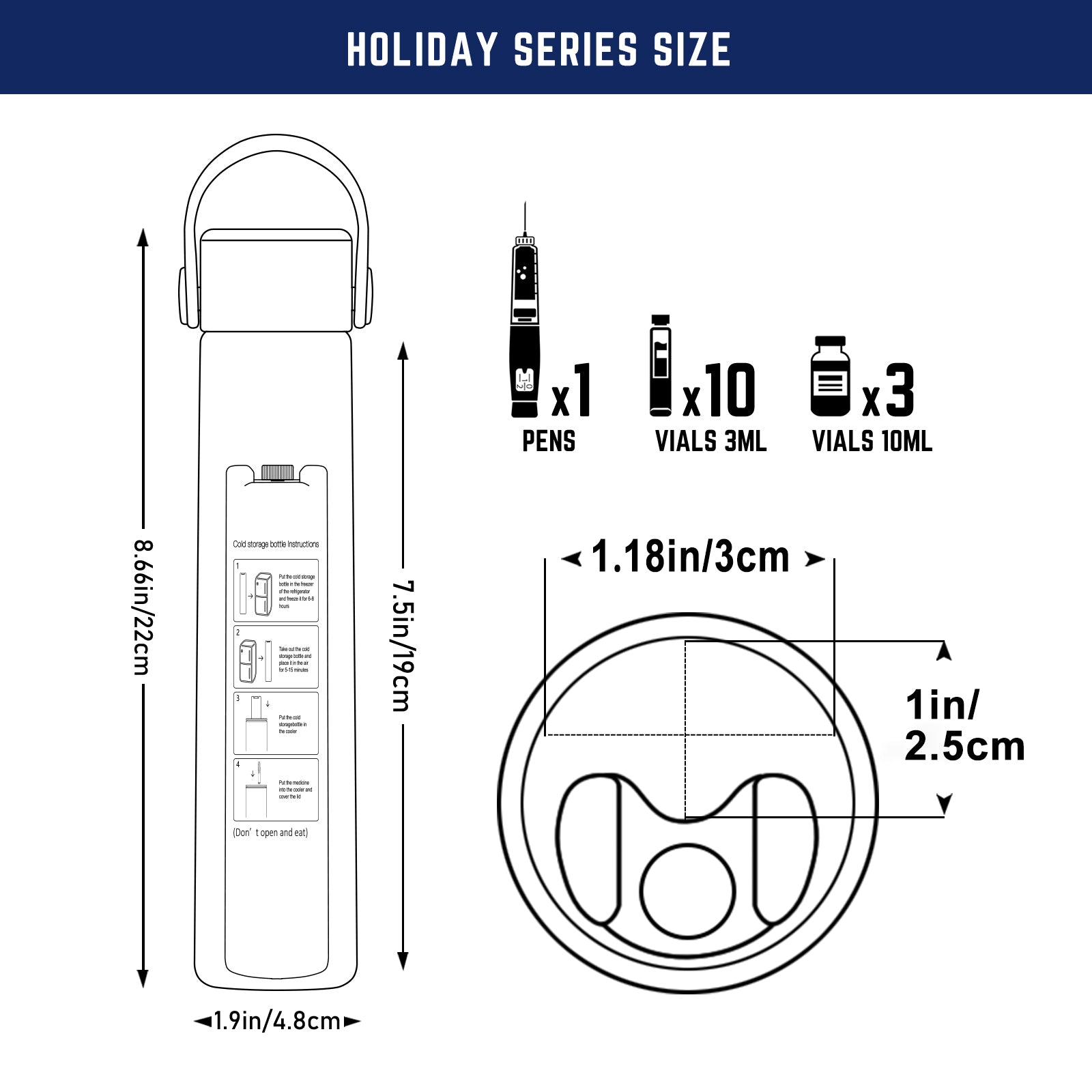 Holiday Series 1 Pen Insulin Cooler (BC-B005-Apple green)