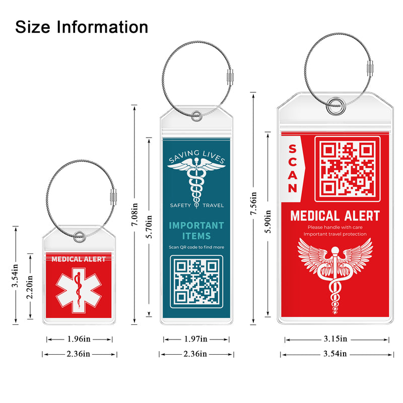 Etiqueta de equipaje de equipos médicos para viajes (6PCS)