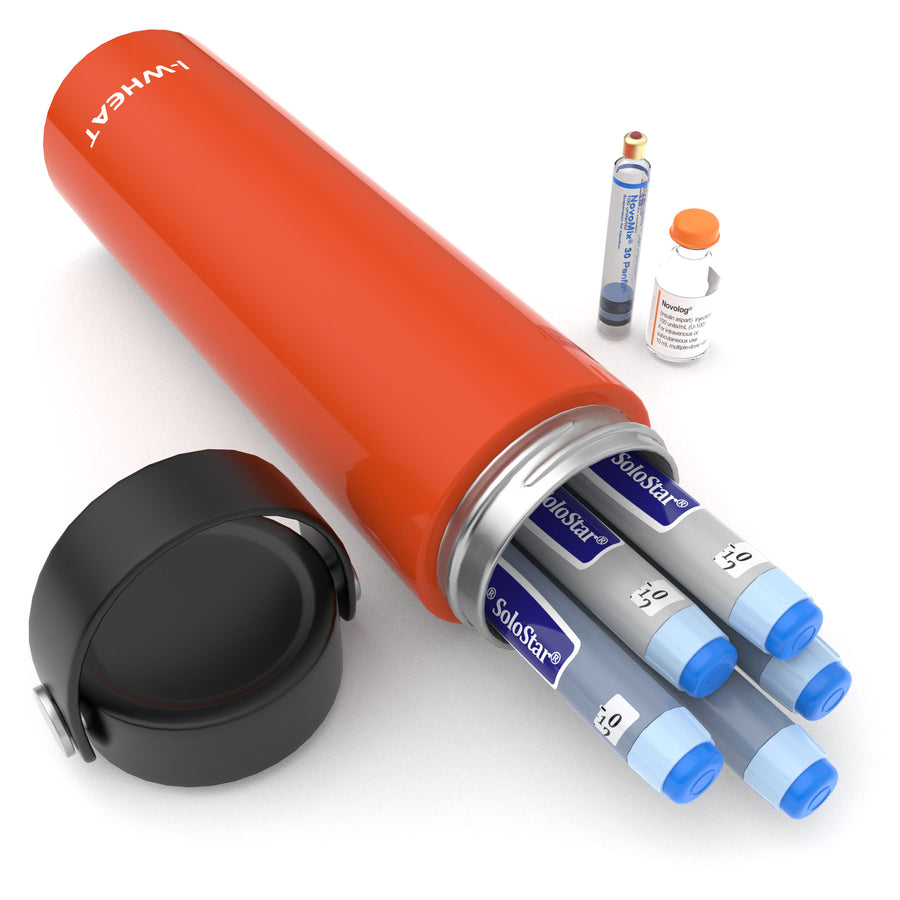 Intercontinental Series 1–5 Pen Insulin Cooler Travel Case (BC-B002 Orange)