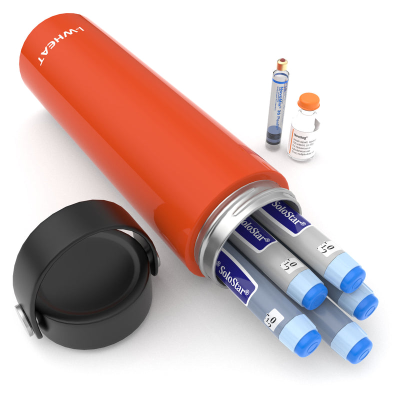 60H 5 Pens Portable Insulin & Medications Cooler (BC-B002 Orange)