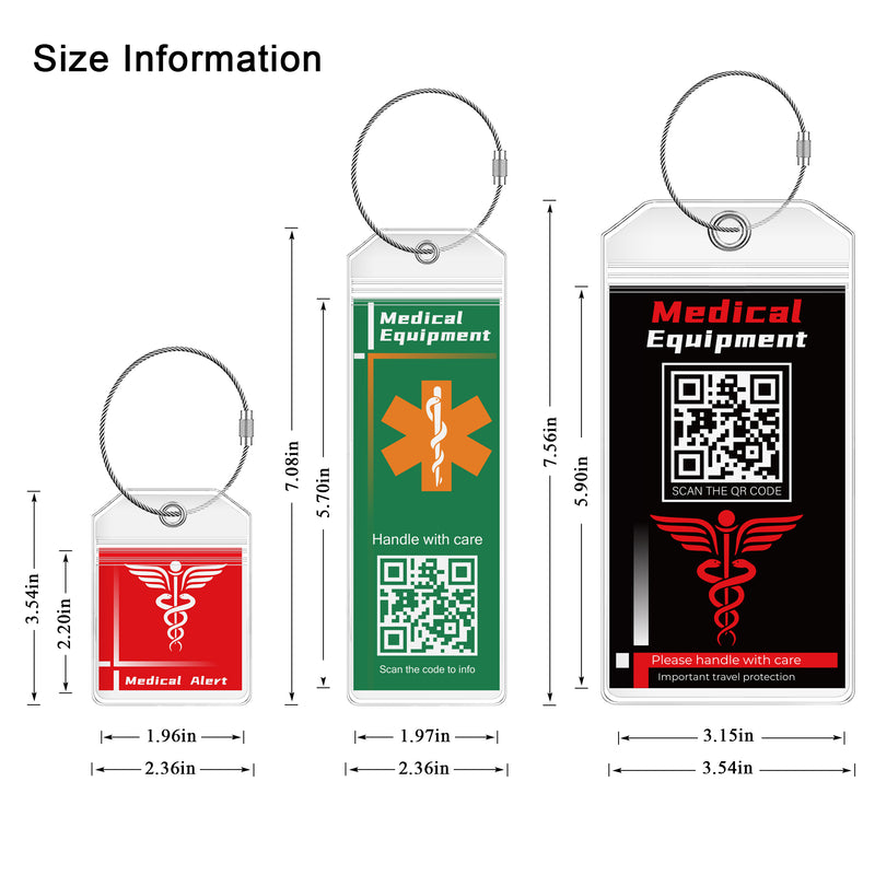 Medical Equipment Luggage Tag for Travel (6PCS)