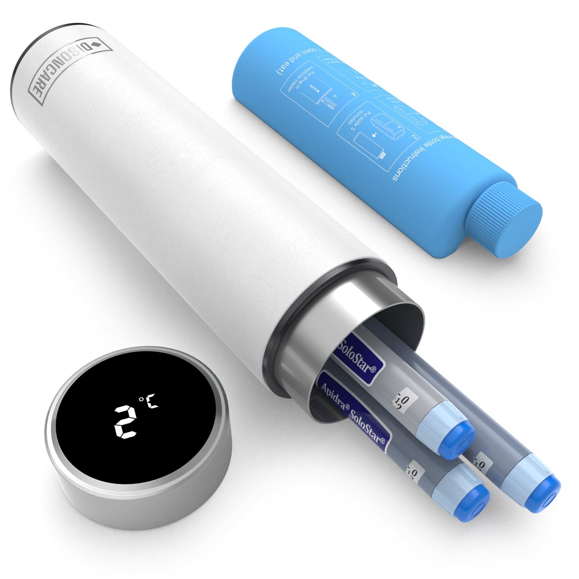 Odyssey Series 3 Pens LED Insulin Cooler  (BC-B004-White)