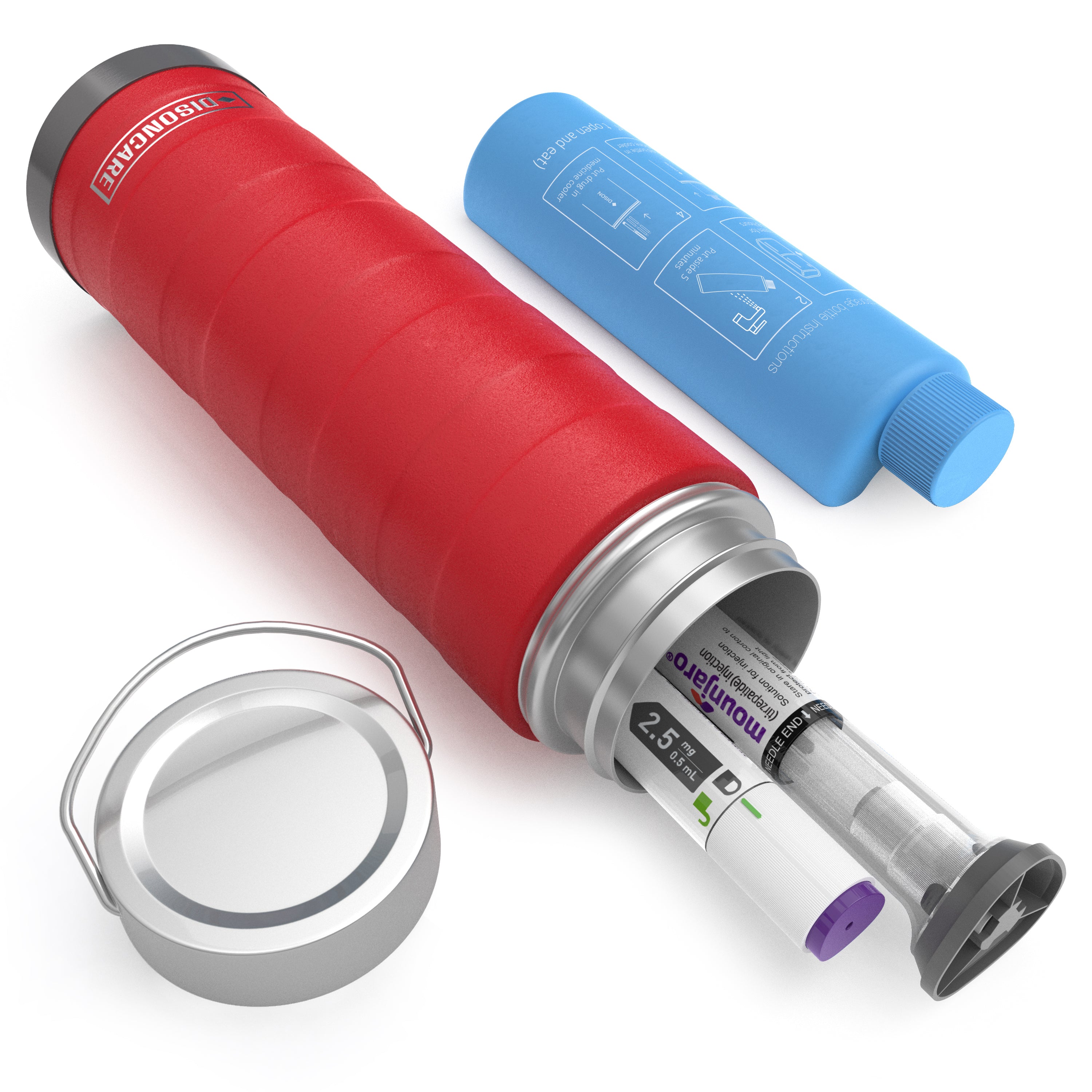 Intercontinental GLP-1 Pen Travel Cooler - RED