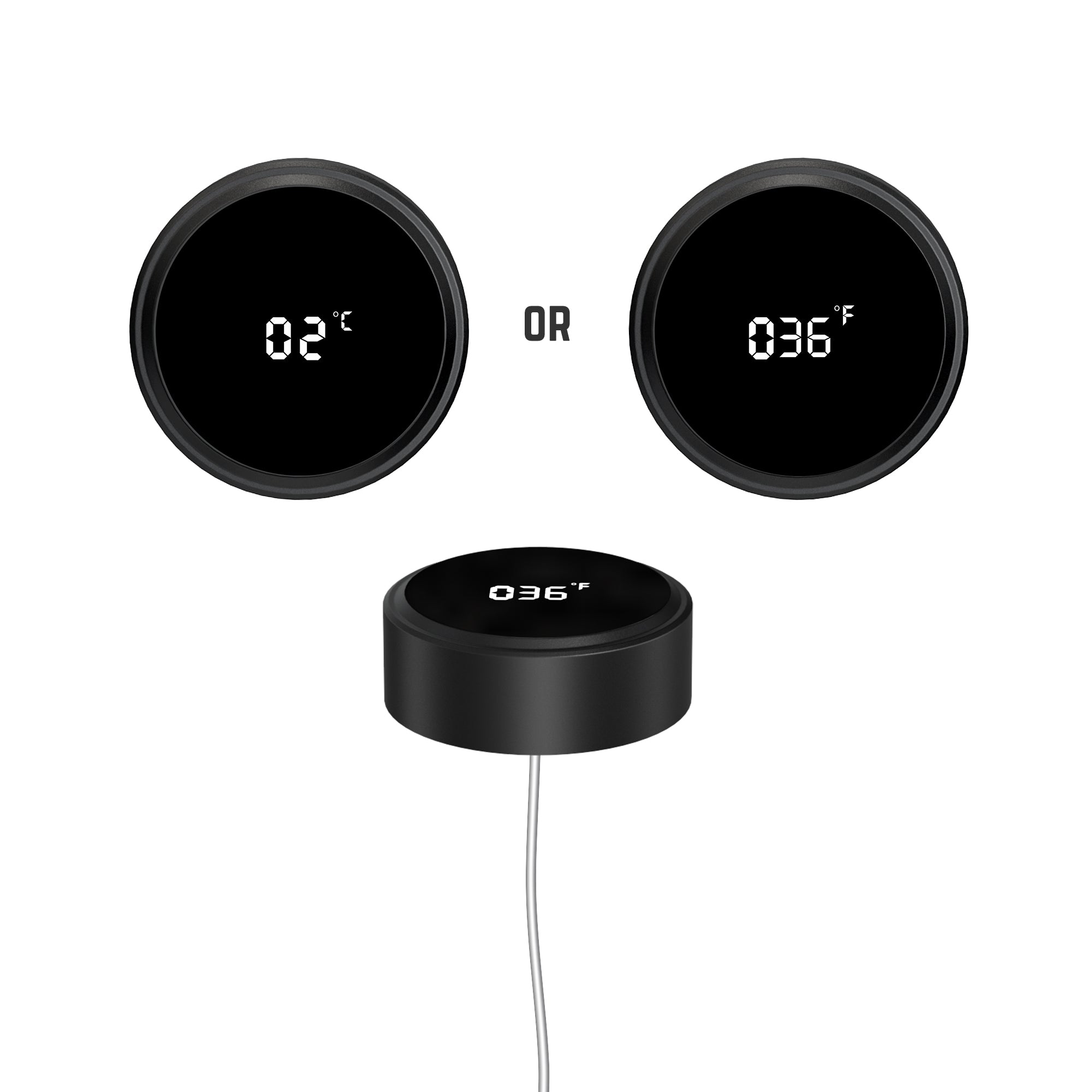 Couvercle de tasse LED pour refroidisseur d'insuline Celsius BC-B004 - Noir