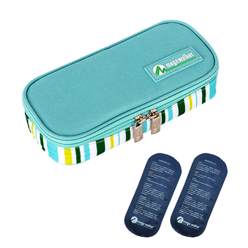 DISONCARE Insulin Cooler Travel Case Diabetic Medication Cooler for Insulin Pens and Other Colorful Diabetic Supplies with Ice Packs and Insulation Liner