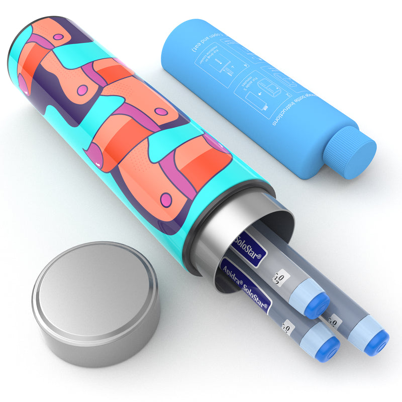 60H 3 Stifte kompakter Insulin- und Medikamentenkühler (BC-B001 Flame)