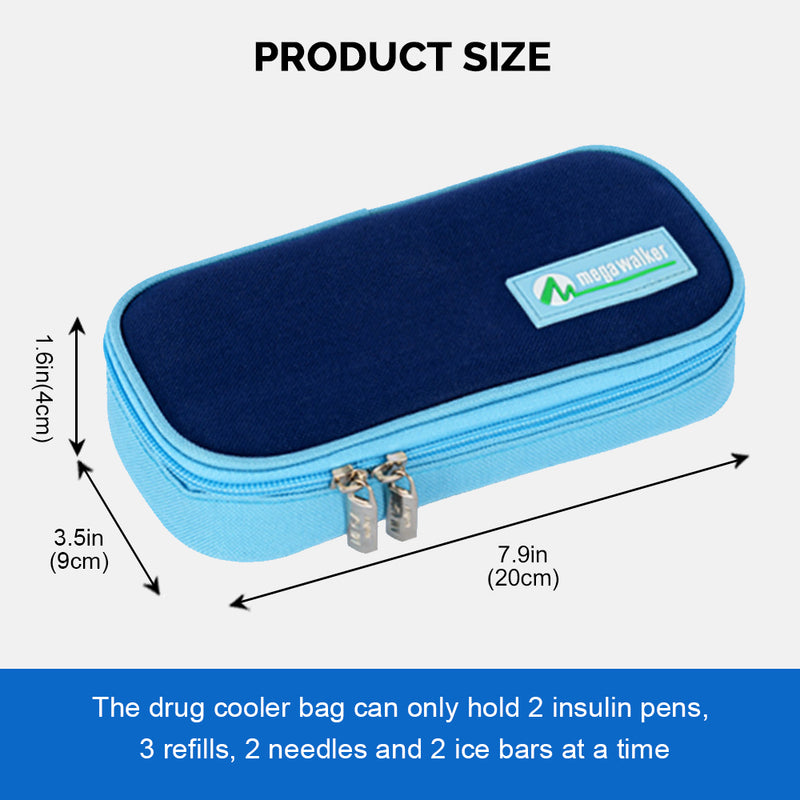 DISONCARE Insulin Cooler Travel Case Diabetic Medication Cooler for Insulin Pens and Other Colorful Diabetic Supplies with Ice Packs and Insulation Liner