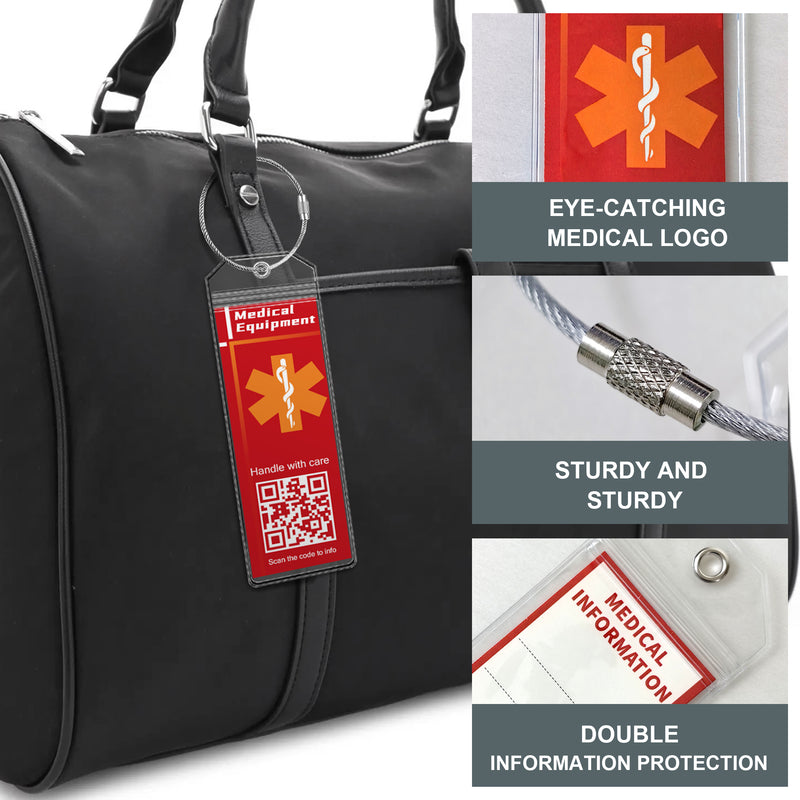 Etichetta per bagagli per attrezzature mediche da viaggio (6 pezzi)