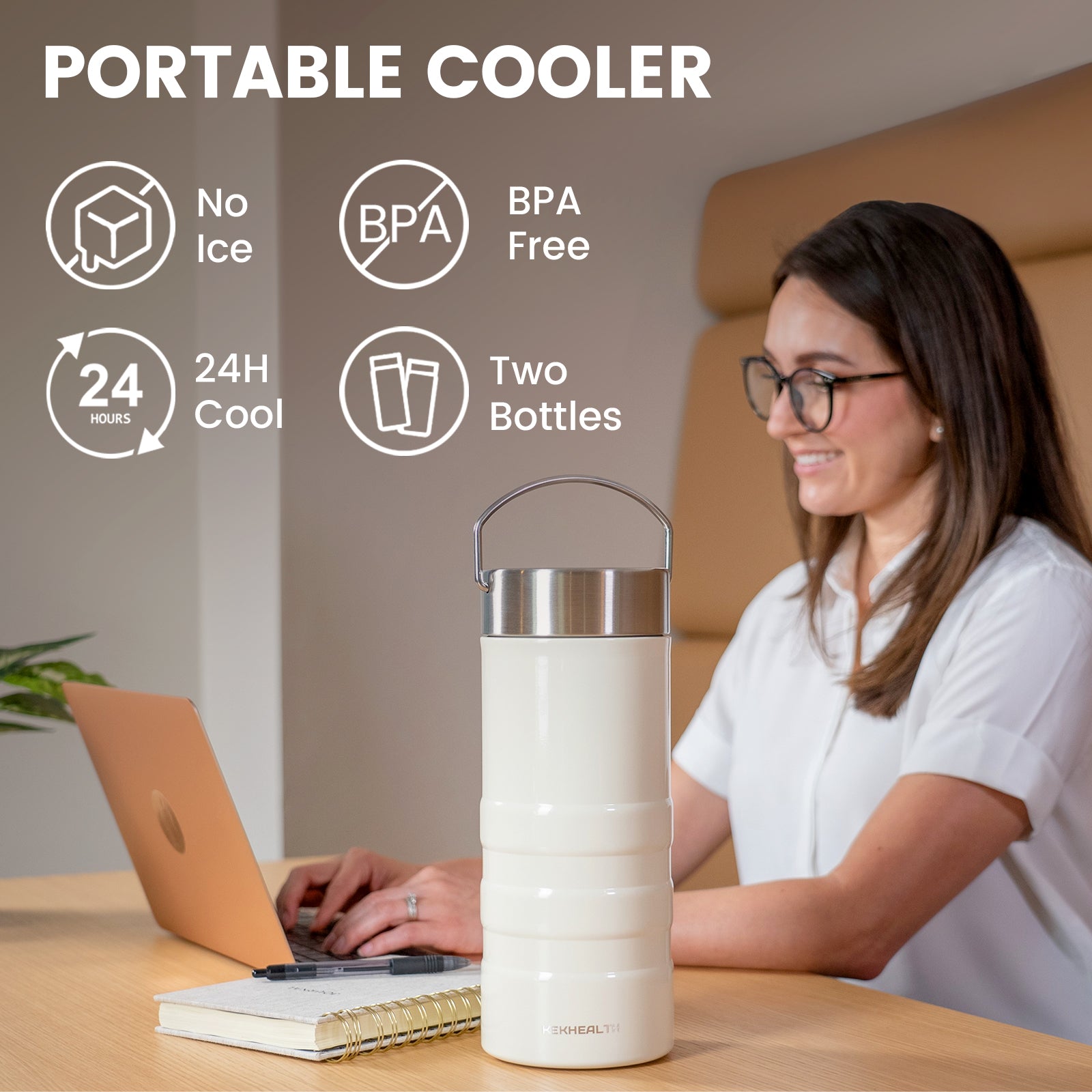 22oz Breast Milk Cooler – 24H Cooling, 2 Bottles, Travel-Ready