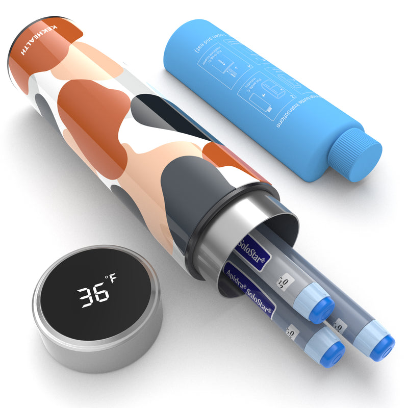 60H 3 Pens LED Insulin & Medications Cooler(BC-B004 Ripple)
