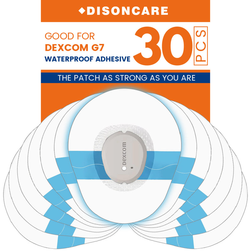 DISONCARE CGM Adhesive Patches for Dexcom G7-30pcs(Transparent)