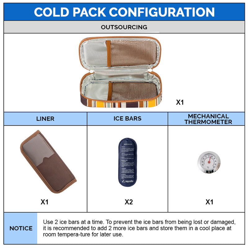 DISONCARE Insulin Cooler Travel Case Diabetic Medication Cooler for Insulin Pens and Other Colorful Diabetic Supplies with Ice Packs and Insulation Liner