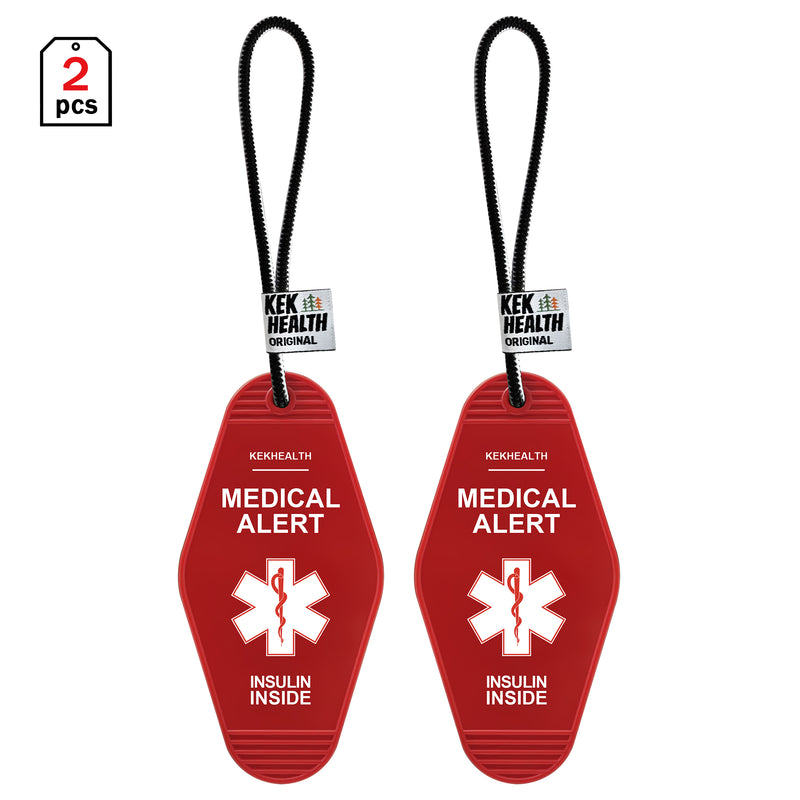 Epipen – étui de transport intérieur, étiquette d'identification d'alerte médicale (2 pièces)