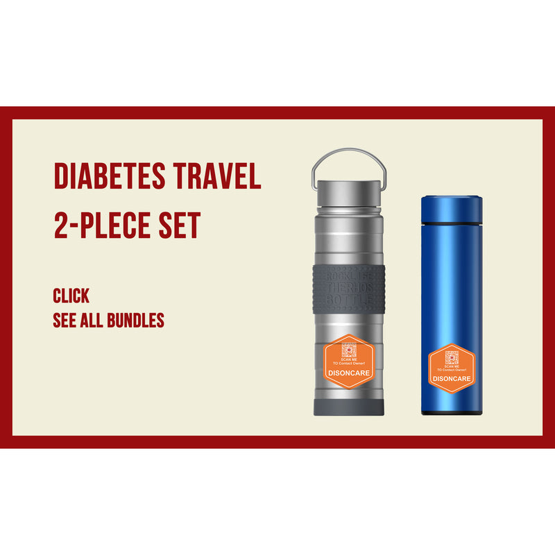 Insulinkühler – Reiseset für Diabetes – 2-teiliges Set (BC-B003/BC-B001) – blau