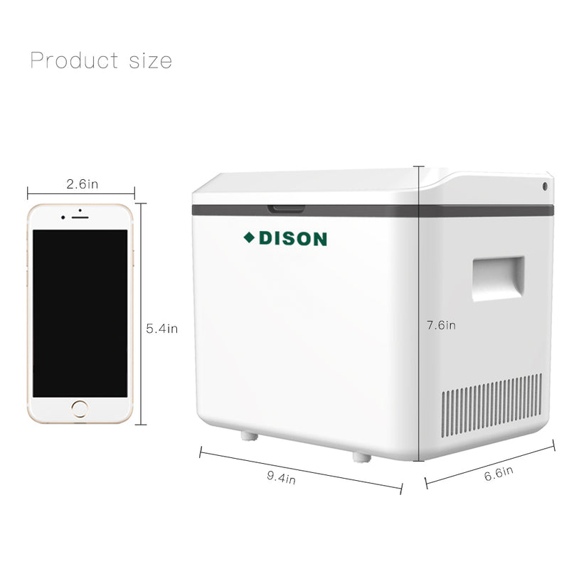 LCD Mini Fridge Cooler 7800mAh Portable Refrigerator Storage Box Medicine  Case